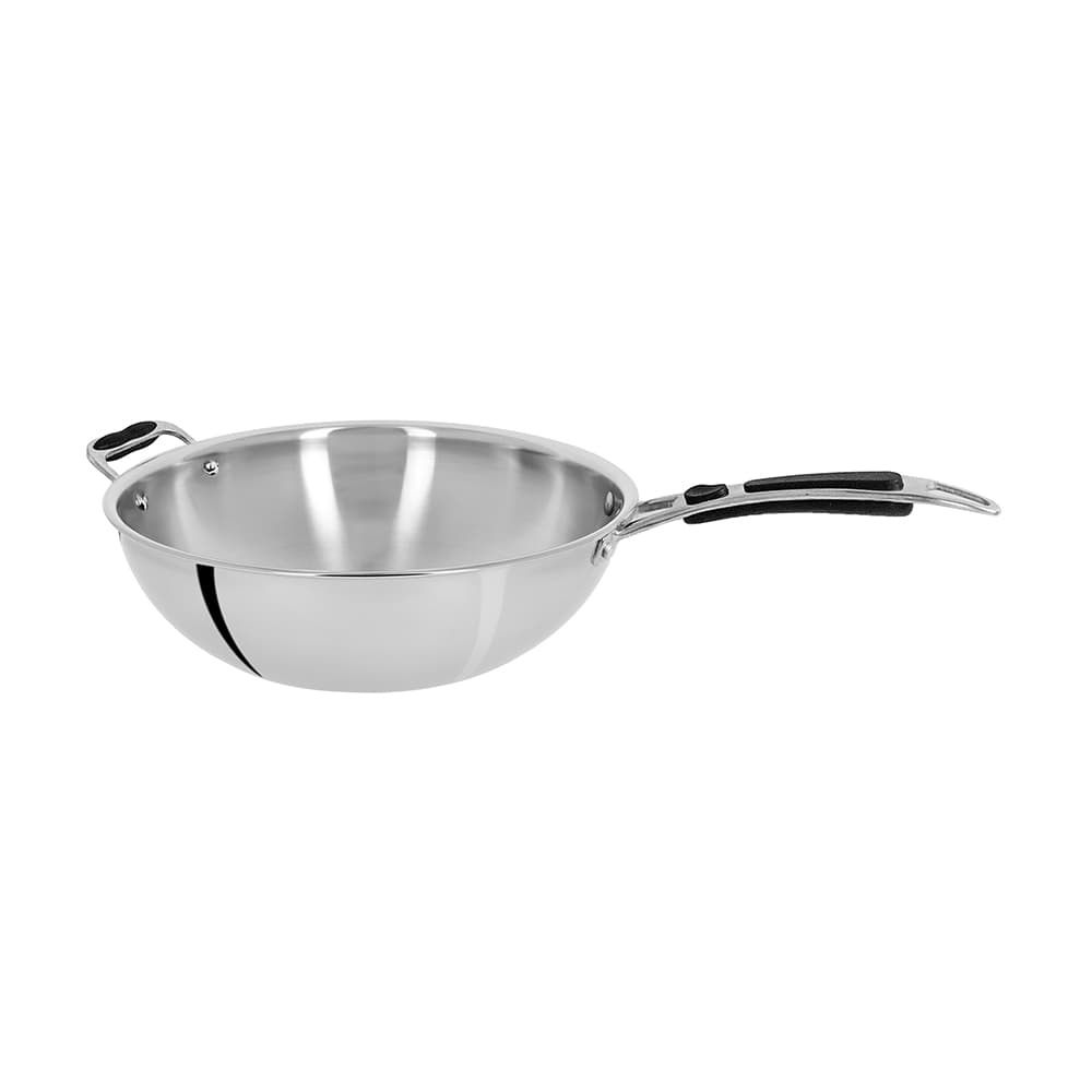 Padella wok in acciaio inox - induzione - 36 cm diametro