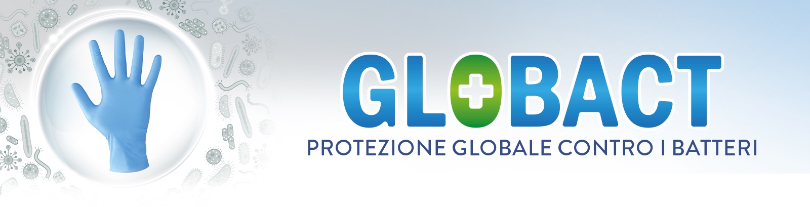 Globact è il guanto monouso in nitrile che protegge alimenti e superfici da batteri, muffe, funghi e virus